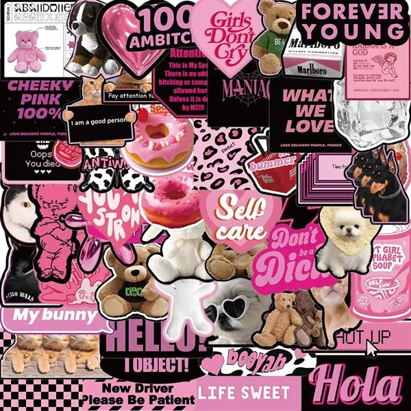 50Pcs Beautiful Cute Laptop Sticker