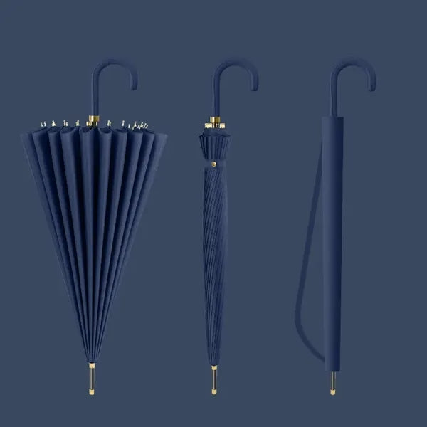 24 Ribs Bone Large Business Golf Umbrella With Pu Handle