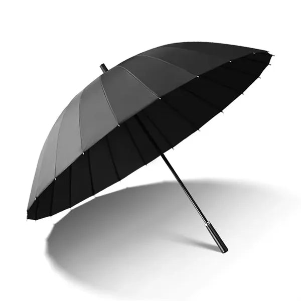 24 Ribs Bone Large Business Golf Umbrella With Pu Handle