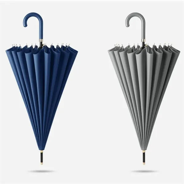 24 Ribs Bone Large Business Golf Umbrella With Pu Handle