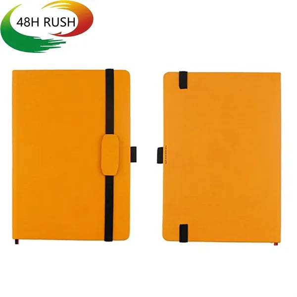 Business PU Soft Leather A5 Notepad w/ Strap and Pen Set