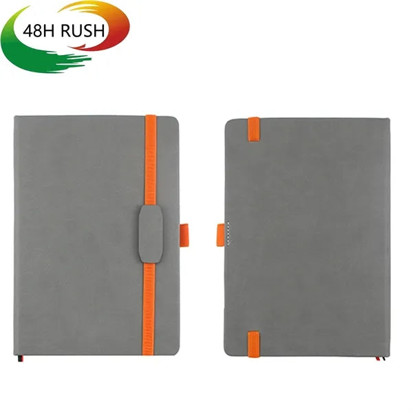 Business PU Soft Leather A5 Notepad w/ Strap and Pen Set