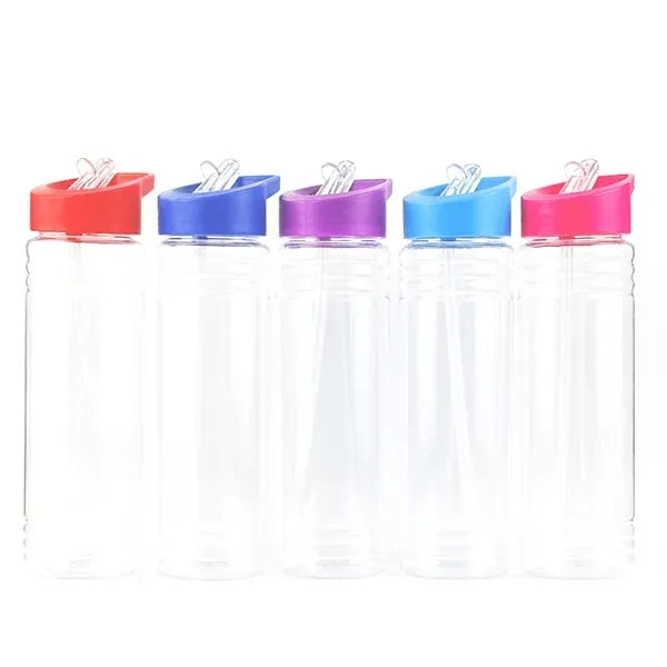 24oz Plastic Sport Water Bottle With Straw