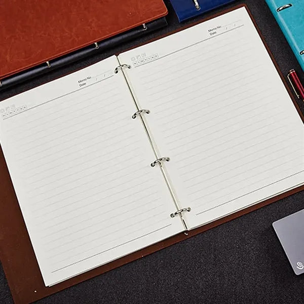 Pu Cover Office A6 Notebook With Binder