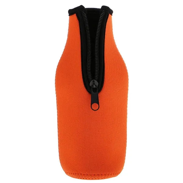 Neoprene Zippered Beer Bottle Sleeve 12 Oz