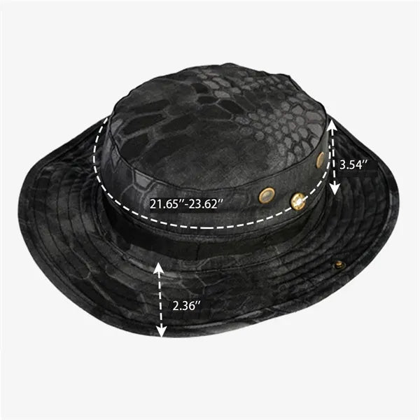 Summer Camo Outdoor Fishing Sun Hat with Adjustable Strap