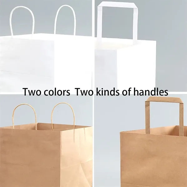 Large Kraft Paper Shopping Grocery Bags with Handles