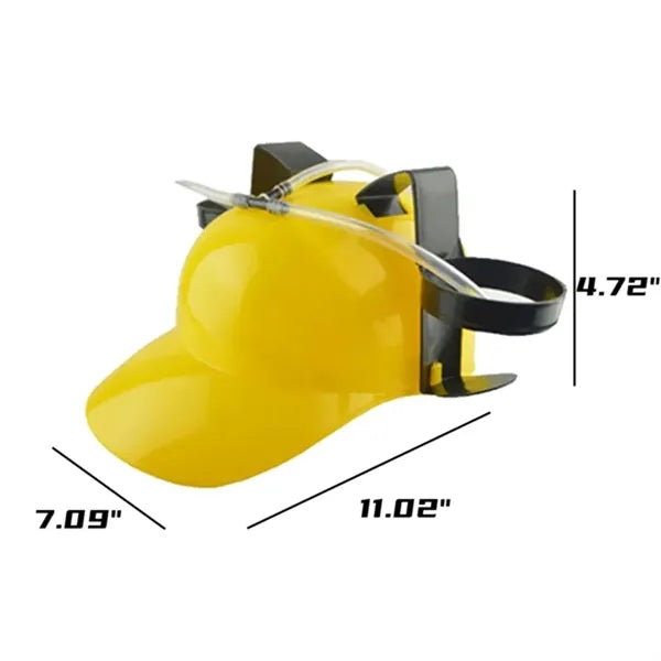 Party Fun Hat for Beer Soda Drinking Helmet with Straw