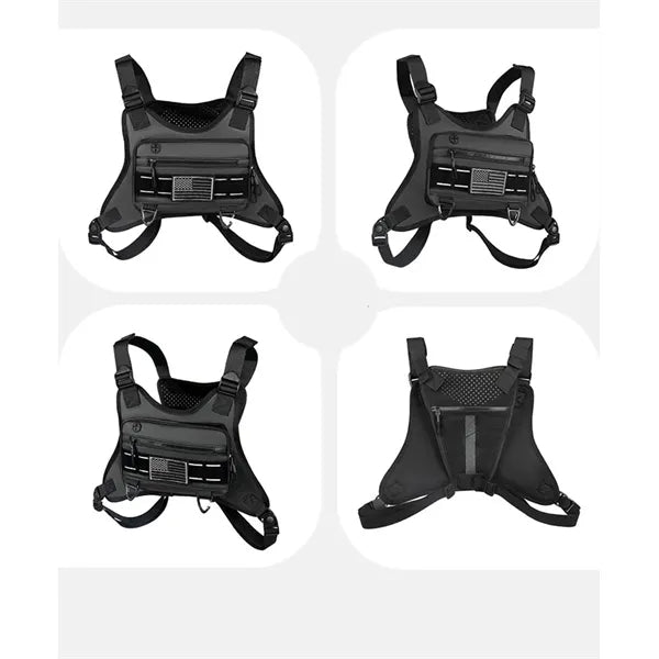 Front Water Resistant Sport Chest Bag with Adjustable Straps