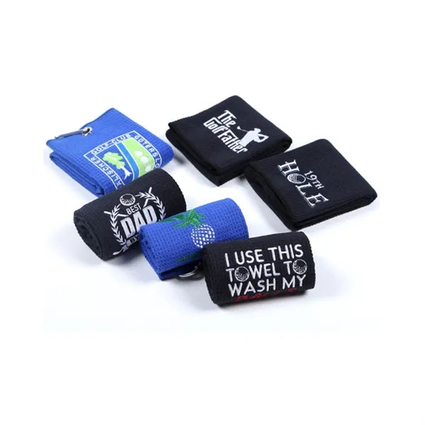 Tri-Fold 16 X 23 In Microfiber Fabric Golf Towels
