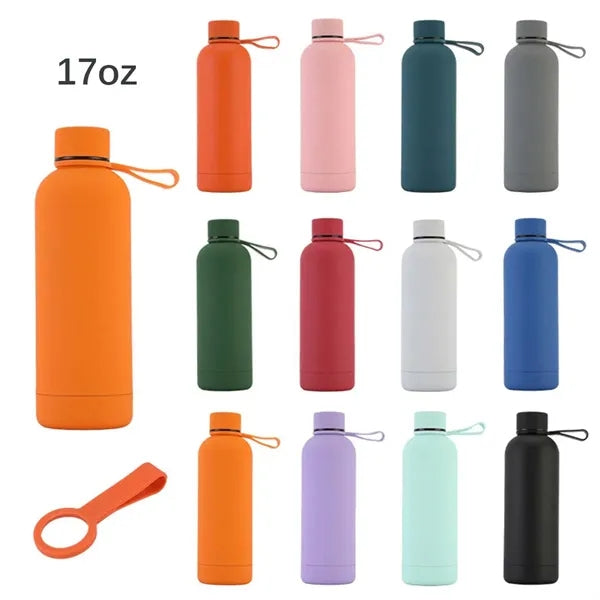 17 oz Rubber Paint Portable Outdoor Sports Water Bottle
