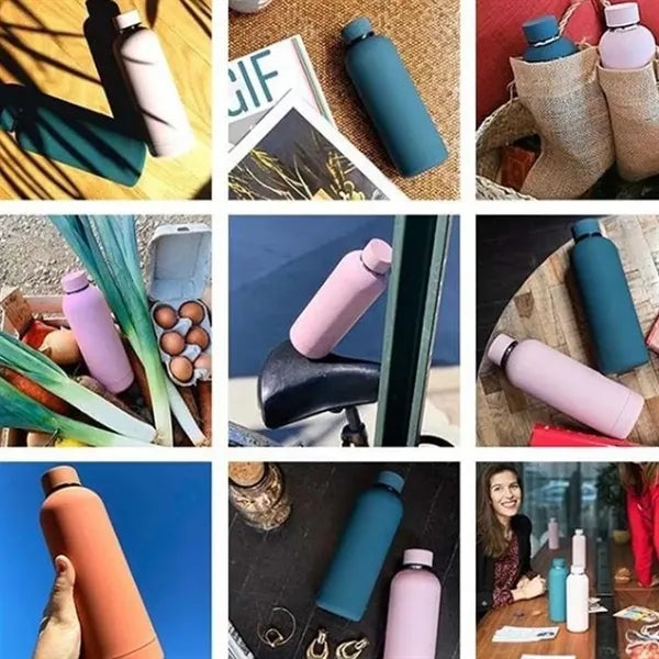 17 oz Rubber Paint Portable Outdoor Sports Water Bottle