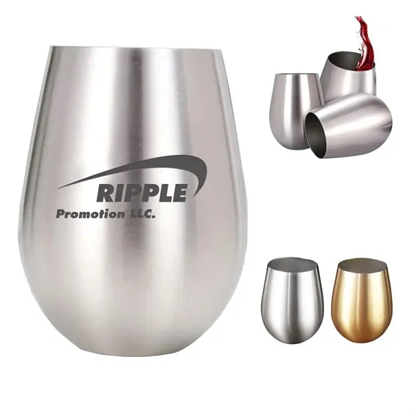 18oz. Stainless Steel Wine Glass Home Kitchen Bar Drink Cups