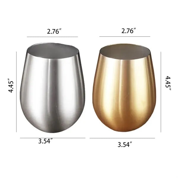 18oz. Stainless Steel Wine Glass Home Kitchen Bar Drink Cups
