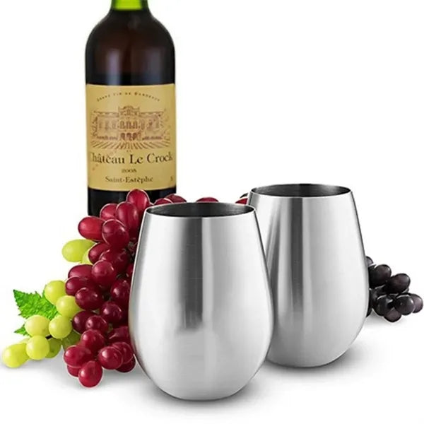 18oz. Stainless Steel Wine Glass Home Kitchen Bar Drink Cups