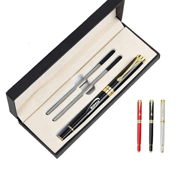 Gift Metal Engraving Roller Ballpen Ballpoint Pen Set