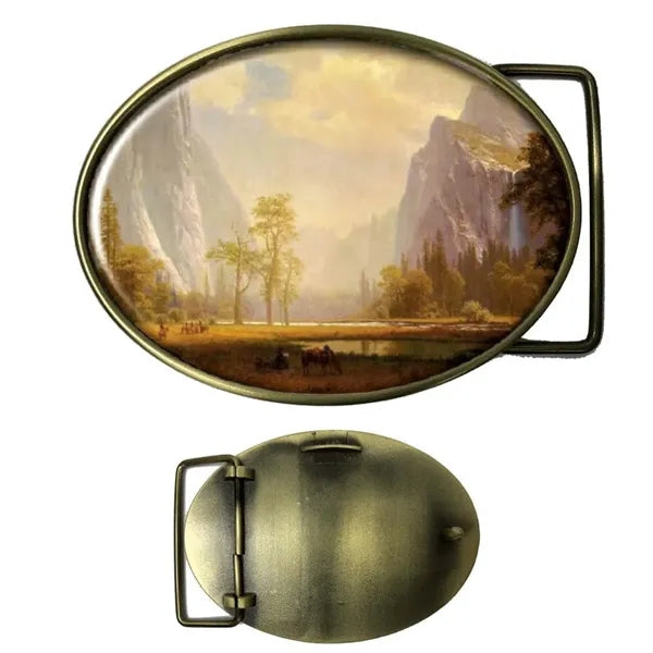 Express Vibraprint Oval Belt Buckle Medallion