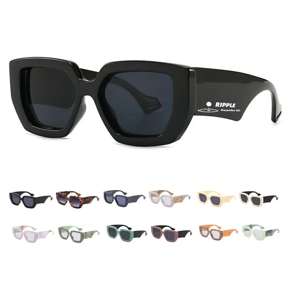 UV Protection Unisex Vintage Square Sunglasses