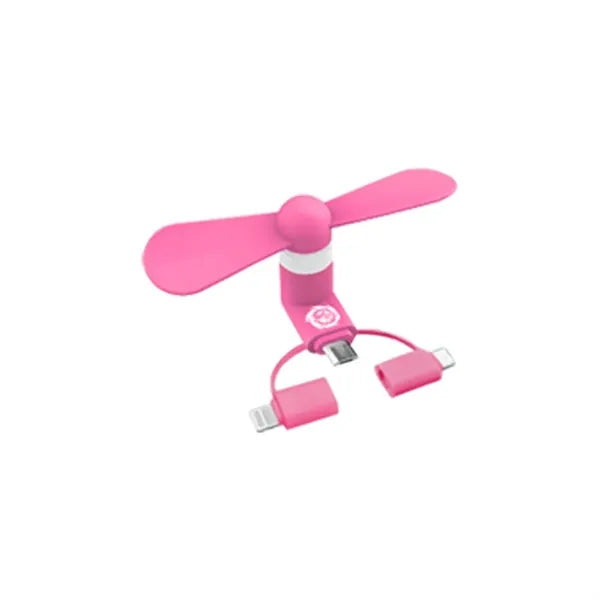 Portable SummerMini Cell Phone Fan 3-in-1