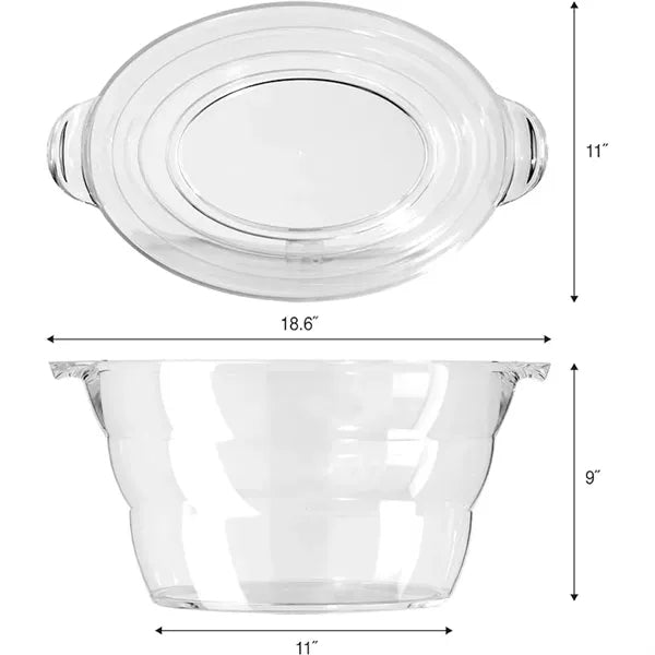 Acrylic Oval Party Tub
