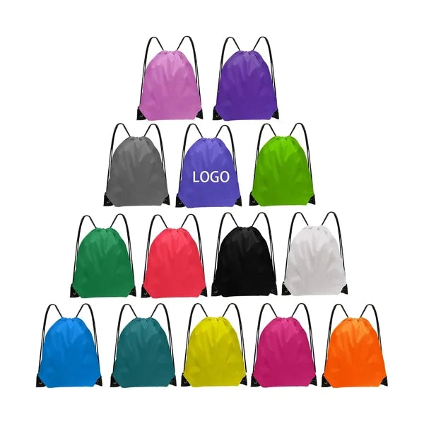 Durable Polyester Drawstring Tote Bags