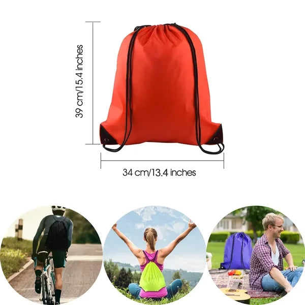 Durable Polyester Drawstring Tote Bags
