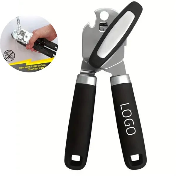 Stainless Steel Smooth Edge Can Opener w/ Soft Touch Handle