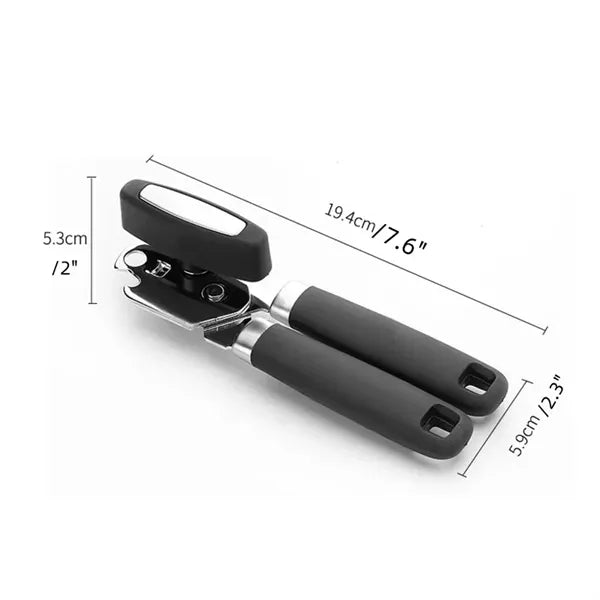 Stainless Steel Smooth Edge Can Opener w/ Soft Touch Handle