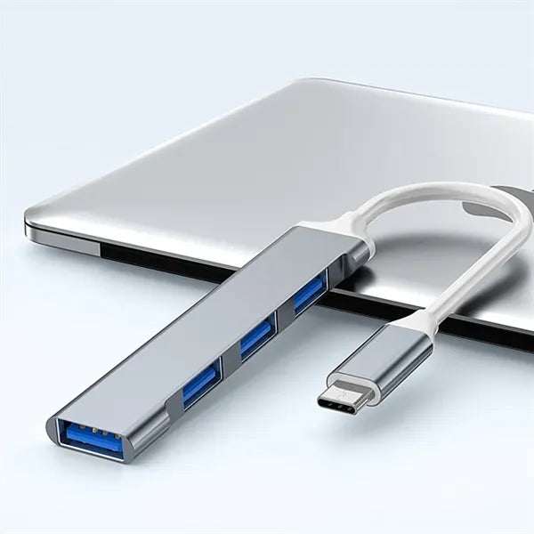 Aluminum Multi-usb 4 Port USB Hub Adapter Splitter