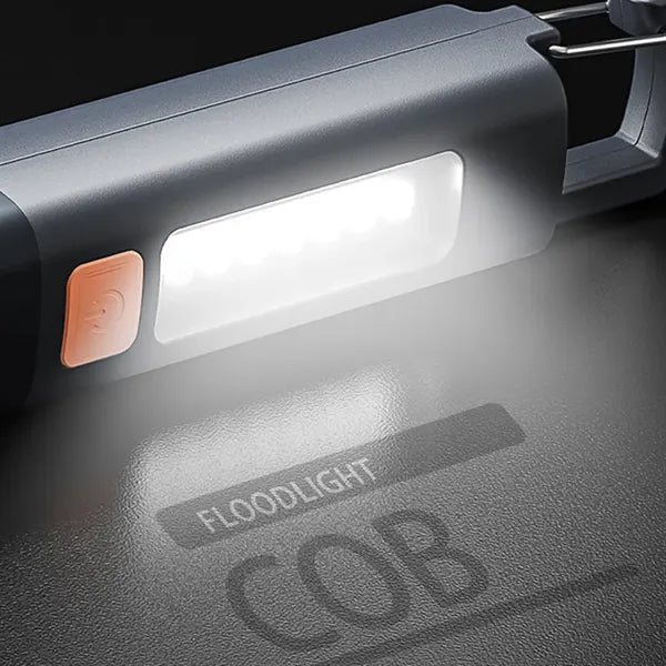 Rechargeable Bright LED Flashlight with Cob Work Light
