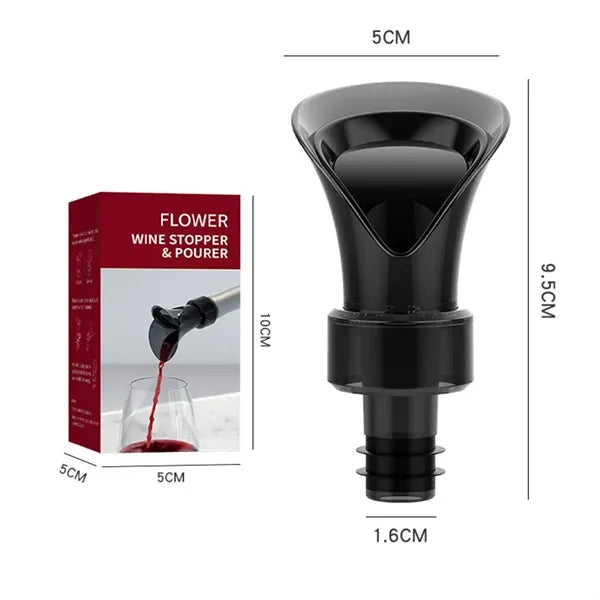 2 in 1 Flower Shape Wine Closure Stopper and Pourer