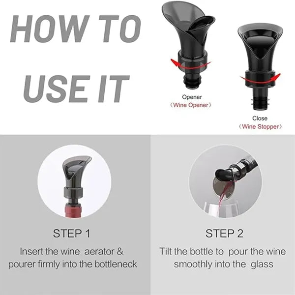 2 in 1 Flower Shape Wine Closure Stopper and Pourer