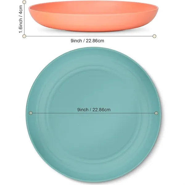 9 Inch Unbreakable Wheat Straw Cereal Plates