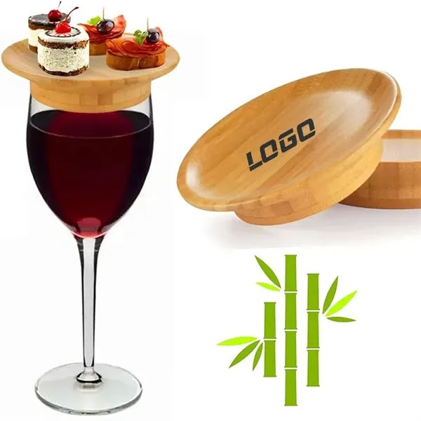 Wine Glass Charcuterie Bamboo Topper