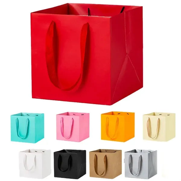 Square Kraft Paper Euro Tote Shopping Bag