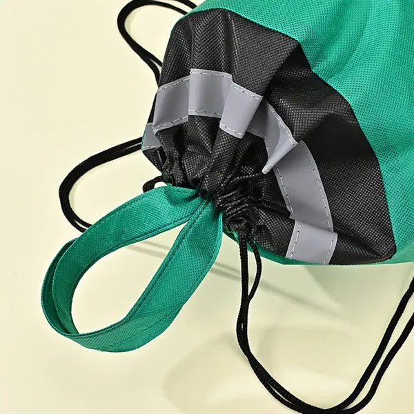 Reflective Tote Drawstring Bag Sports Gym Backpack