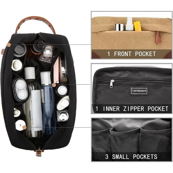 Large Capacity Canvas Toiletry Bag