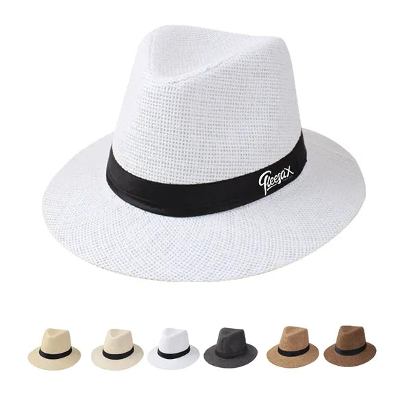 Country Western Wide Brim Flat Fedora Hat