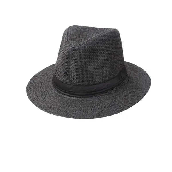 Country Western Wide Brim Flat Fedora Hat