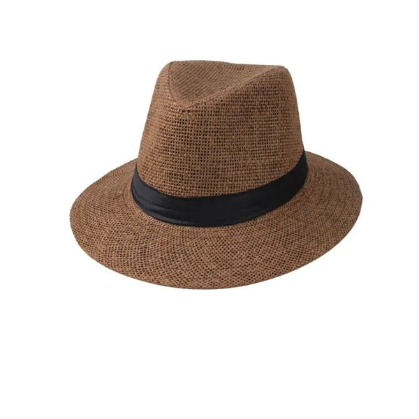Country Western Wide Brim Flat Fedora Hat