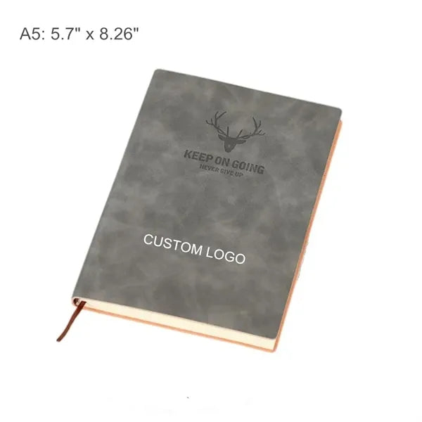 A5 Lined Hardcover Leather Journal Notebook 200 Pages