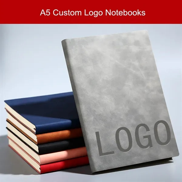 A5 Lined Hardcover Leather Journal Notebook 200 Pages