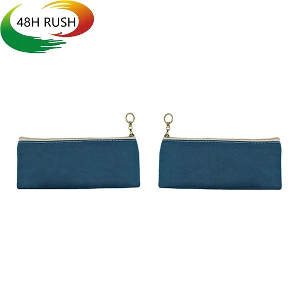 Pure Color Zip Cotton Pen Case