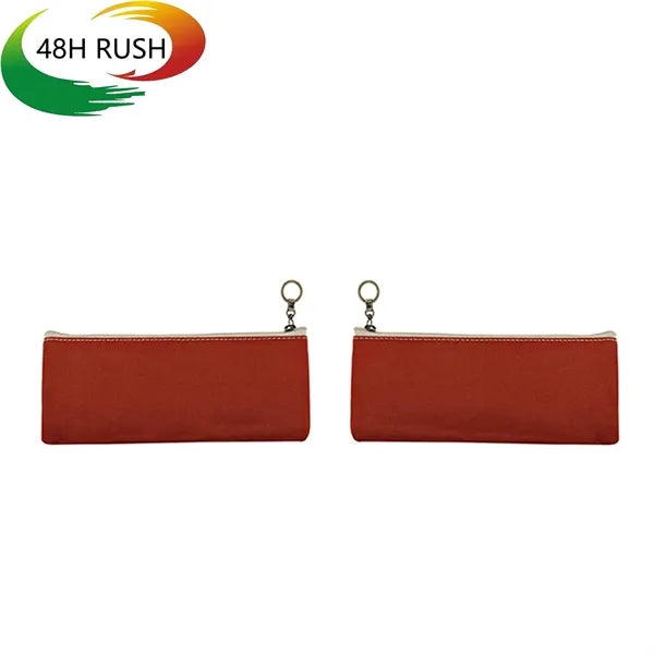 Pure Color Zip Cotton Pen Case