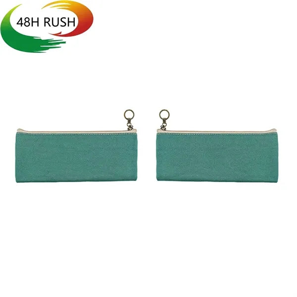 Pure Color Zip Cotton Pen Case