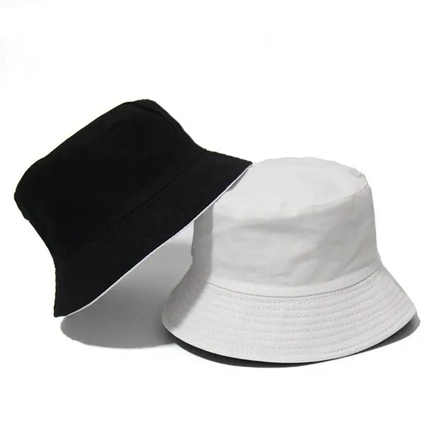 Unisex Reversible Pure Color Cotton Bucket hat