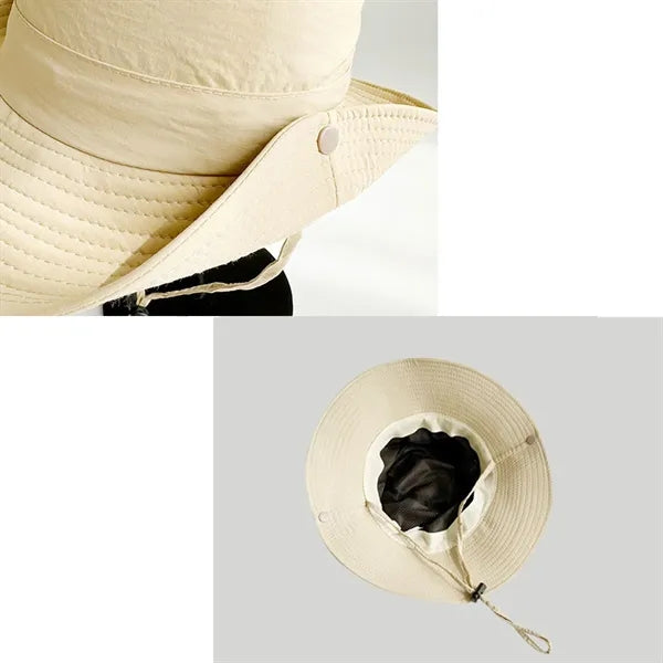Outdoor Protection String Brim Sun Camping Summer Bucket Hat