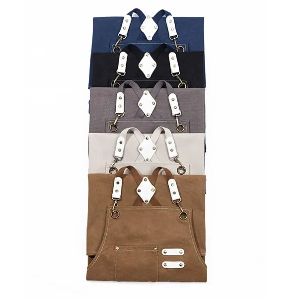 Cross Back Apron With Pockets