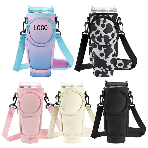 Water Bottle Carrier Bag With Phone Pocket