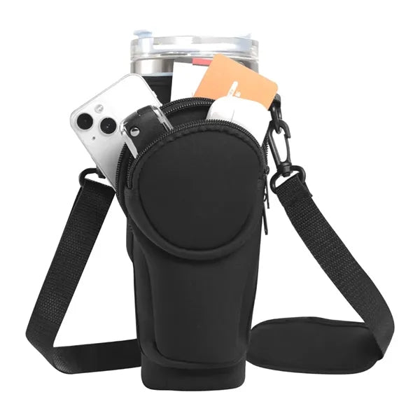 Water Bottle Carrier Bag With Phone Pocket